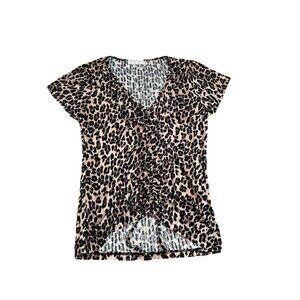 Full Circle Trends Leopard Print Top Junior’s Size L